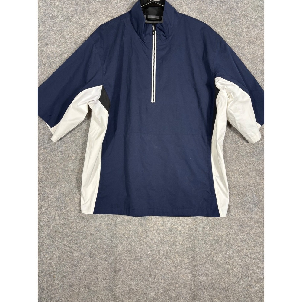 Footjoy DryJoys HydroLite Mens Golf Pullover Jacket Navy White L